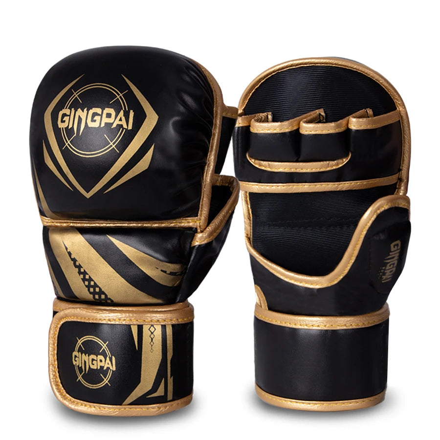 Half-Finger PU Gloves – MMA, Boxing & Training