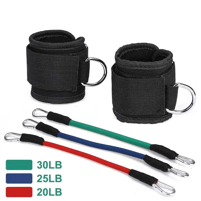 Booty Leg Resistance Bands with Ankle Strap  