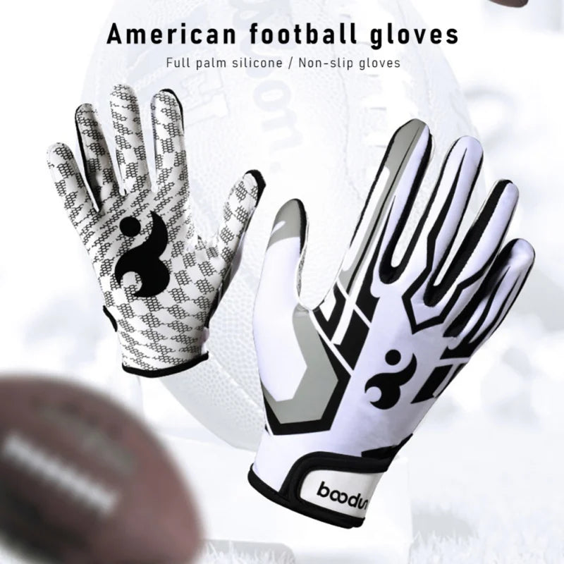 Full-Finger Silicone Grip Sports Gloves – Anti-Slip, Adjustable Wristband