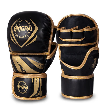 Half-Finger PU Gloves – MMA, Boxing & Training