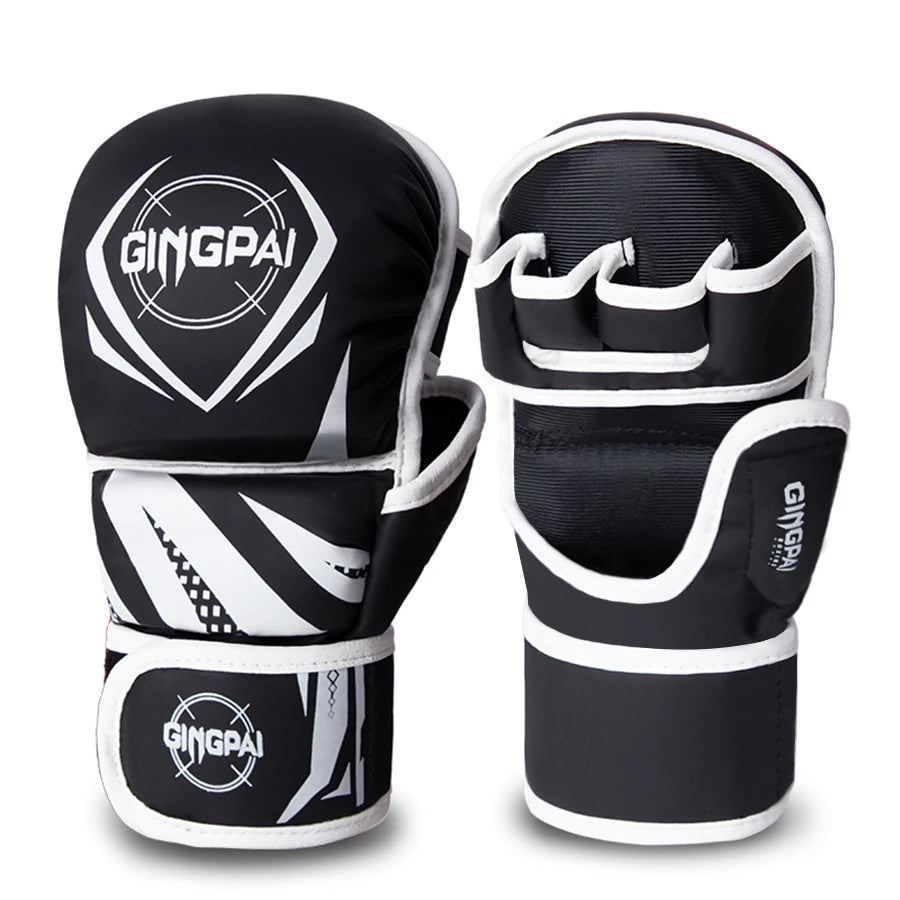 Half-Finger PU Gloves – MMA, Boxing & Training