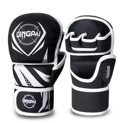 Half-Finger PU Gloves – MMA, Boxing & Training