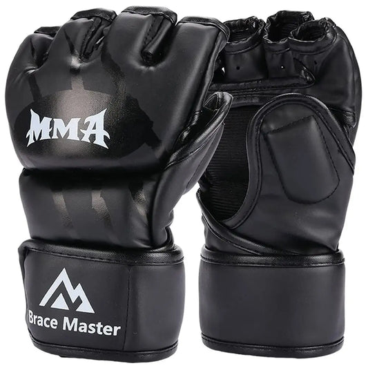 PU Half-Finger MMA & Boxing Training Gloves