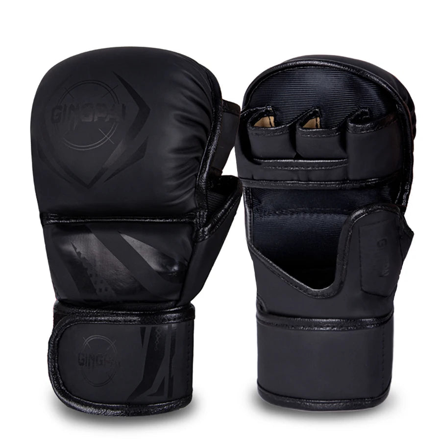 Half-Finger PU Gloves – MMA, Boxing & Training