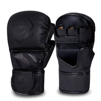 Half-Finger PU Gloves – MMA, Boxing & Training