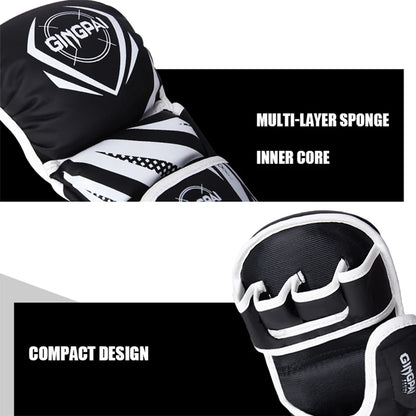Half-Finger PU Gloves – MMA, Boxing & Training