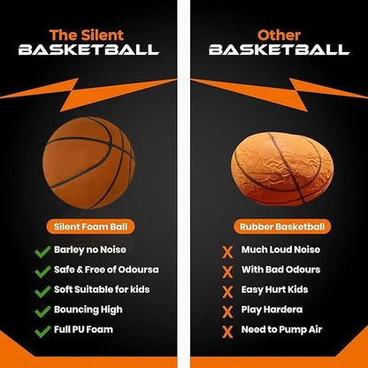 Silent Bounce Basketball – Size 7 PU Foam