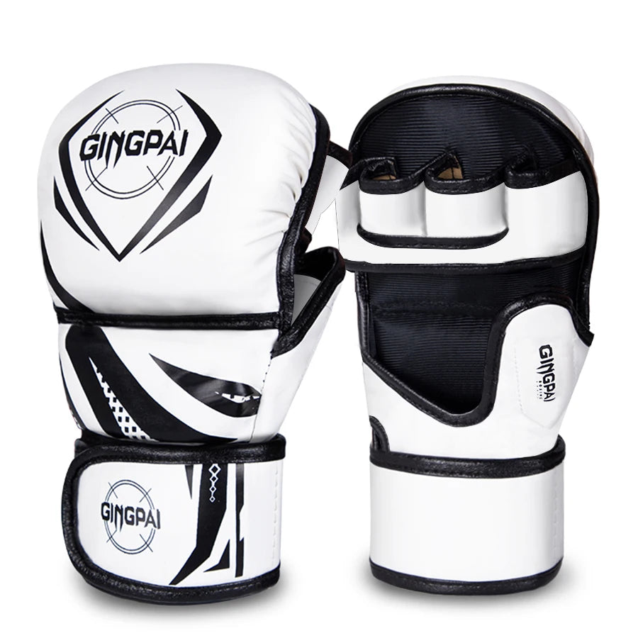 Half-Finger PU Gloves – MMA, Boxing & Training