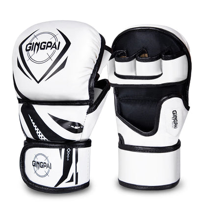 Half-Finger PU Gloves – MMA, Boxing & Training